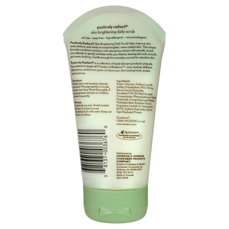 Aveeno Active Naturals Positively Radiant Daily Scrub 140g - Vital Pharmacy Supplies