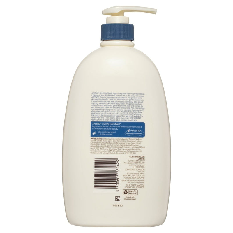 Aveeno Active Naturals Skin Relief Body Wash 1L - Vital Pharmacy Supplies