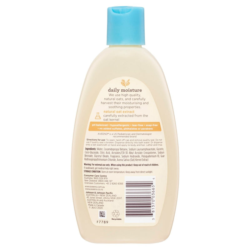 Aveeno Baby Daily Moisture Wash & Shampoo 236mL - Vital Pharmacy Supplies