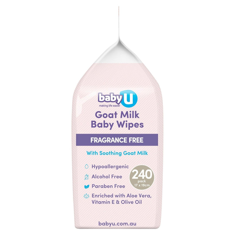 BabyU Goat Milk Baby Wipe 240 Pack - Vital Pharmacy Supplies