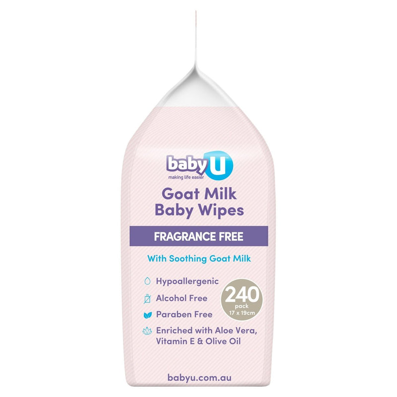 BabyU Goat Milk Baby Wipe 240 Pack - Vital Pharmacy Supplies