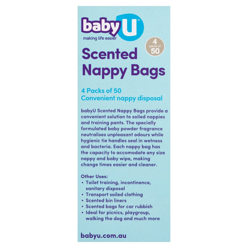 BabyU Scented Nappy Bags 200 Pack - Vital Pharmacy Supplies