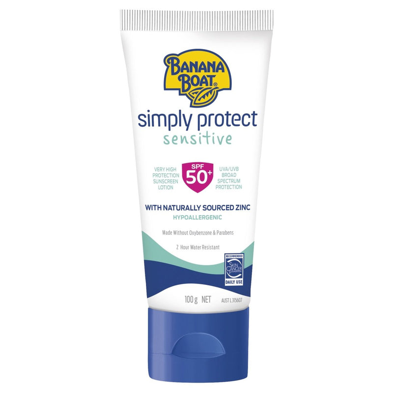Banana Boat Simply Protect Sensitive Body SPF50+ 100g - Vital Pharmacy Supplies