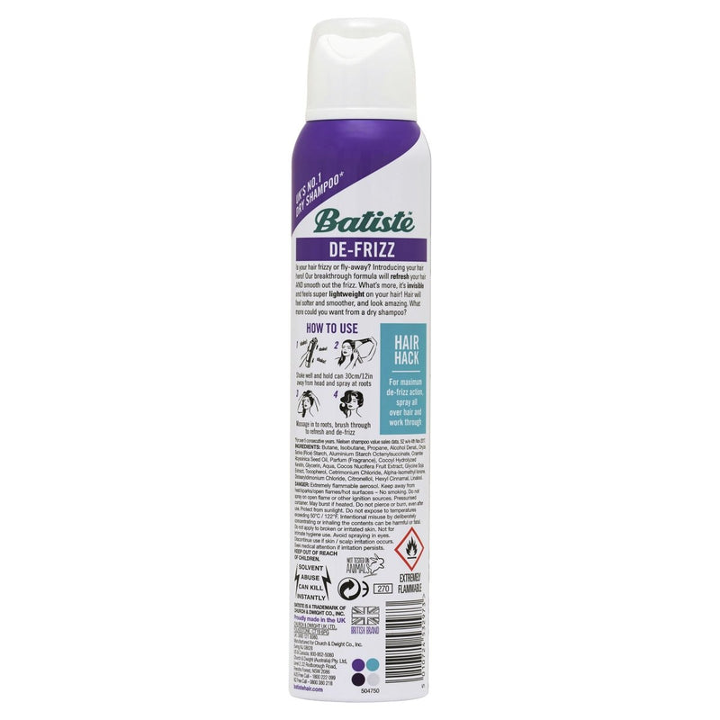 Batiste Dry Shampoo & De-Frizz 200mL - Vital Pharmacy Supplies