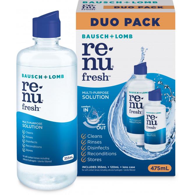 Bausch + Lomb Renu Fresh Solution Duo Pack 475mL - Vital Pharmacy Supplies
