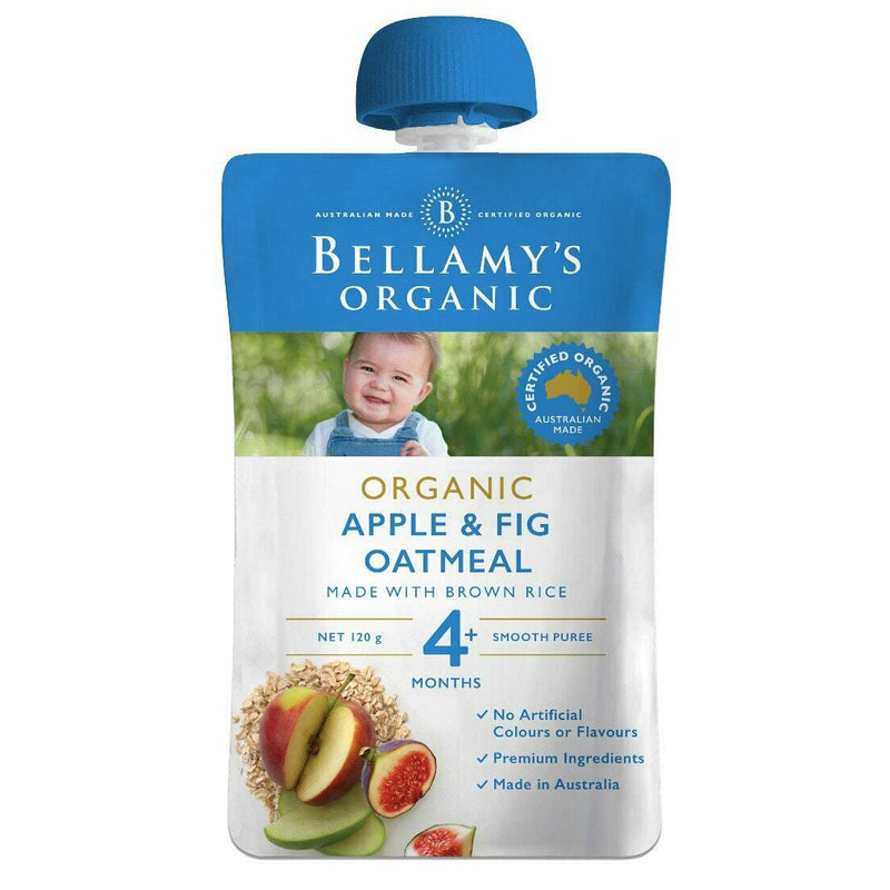 Bellamy's Organic Apple & Fig Oatmeal 120g
