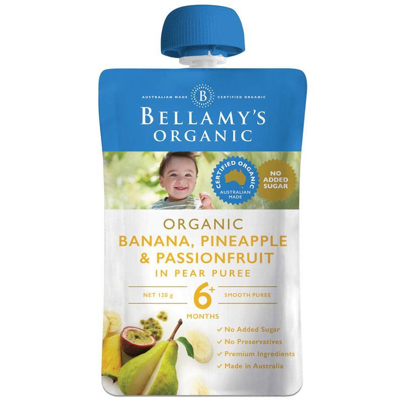 Bellamy's Organic Banana, Pineapple & Passionfruit 120g - Vital Pharmacy Supplies