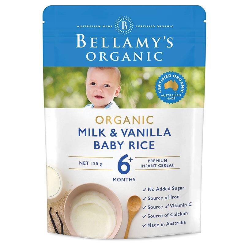 Bellamy's Organic Milk & Vanilla Baby Rice Cereal 125g - Vital Pharmacy Supplies