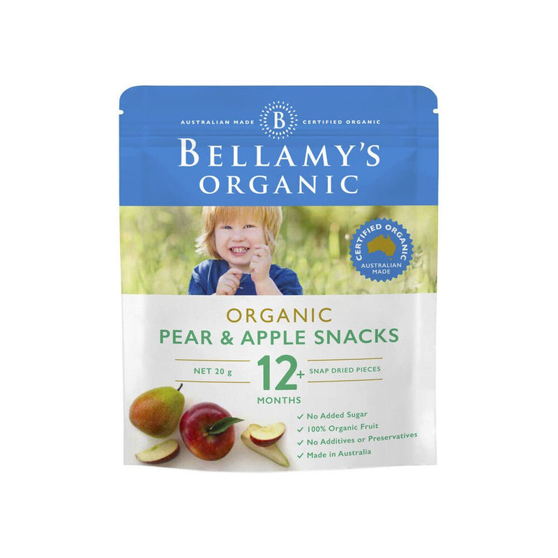 Bellamy's Organic Pear & Apple Snacks 20g - Vital Pharmacy Supplies