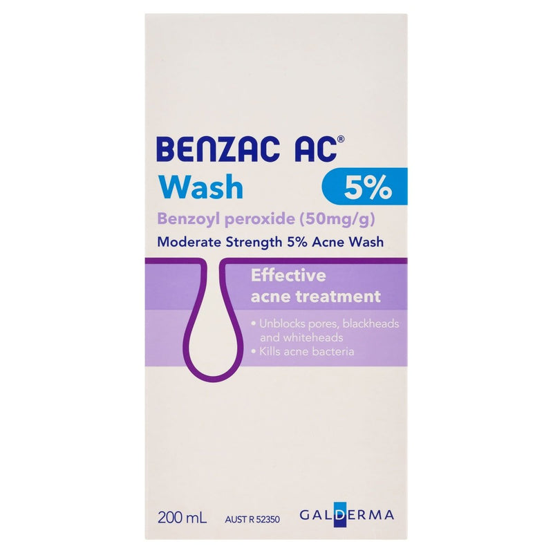 Benzac AC 5% Wash 200mL - Vital Pharmacy Supplies