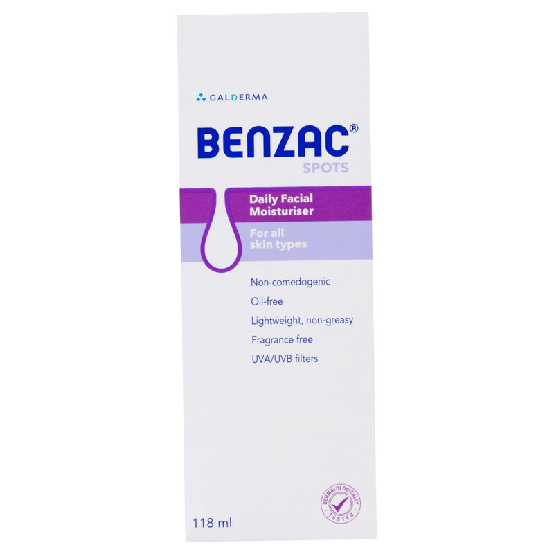 Benzac Daily Facial Moisturiser 118mL - Vital Pharmacy Supplies
