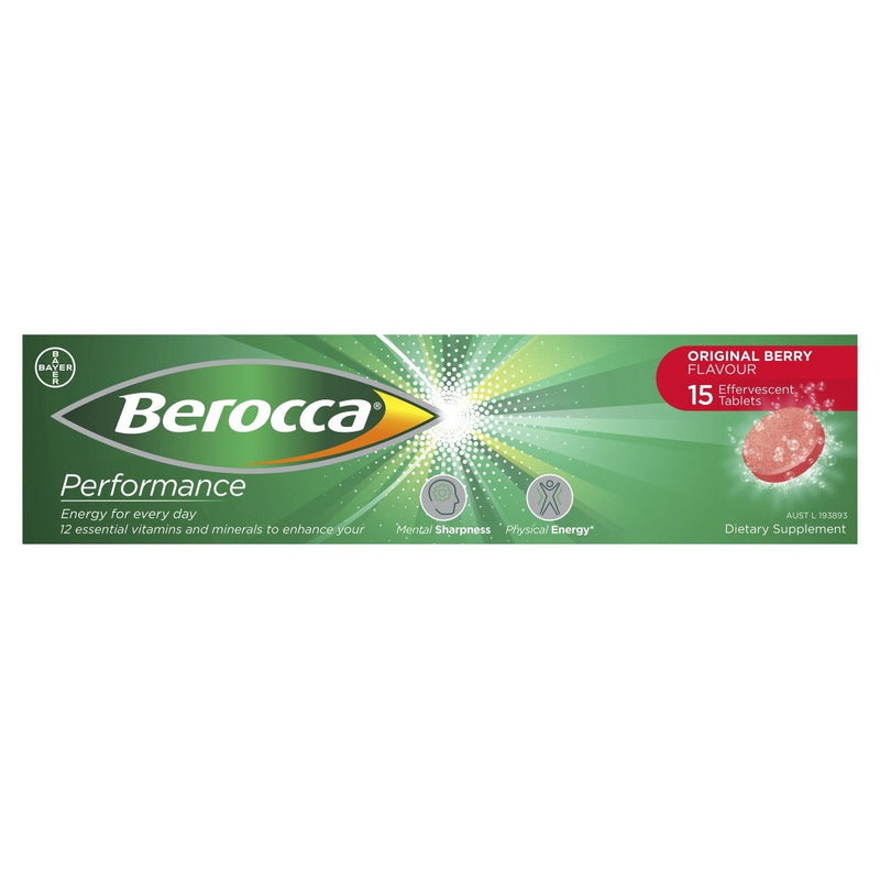 Berocca Energy Original Berry Effervescent 15 Tablets - Vital Pharmacy Supplies