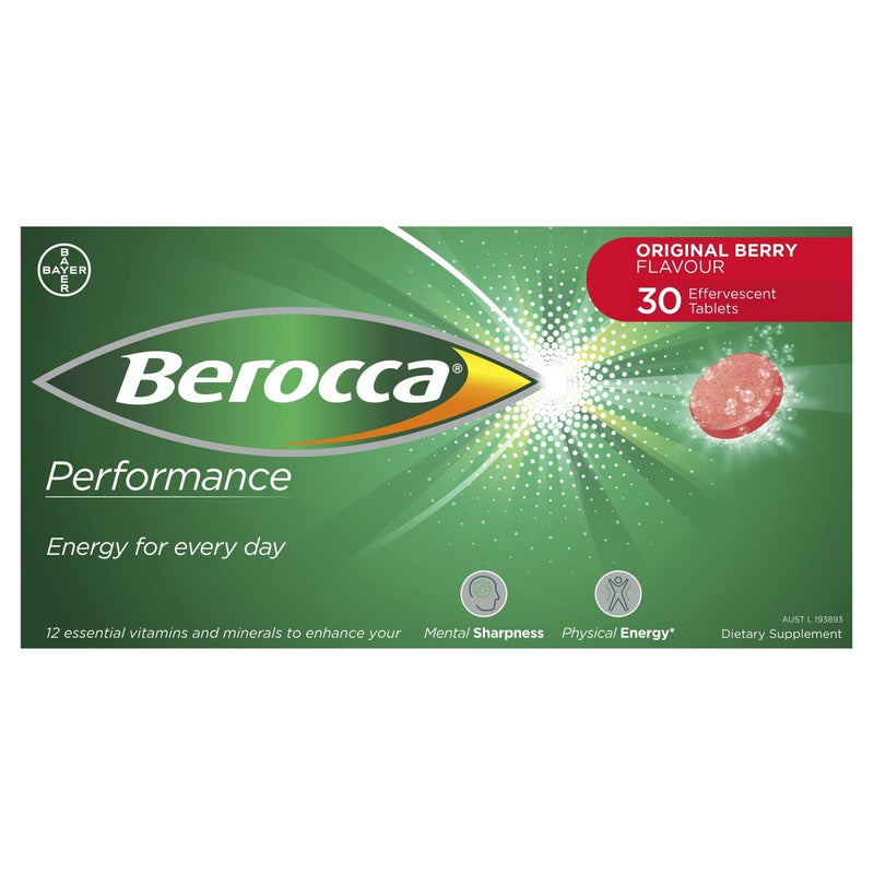 Berocca Energy Original Berry Effervescent 30 Tablets - Vital Pharmacy Supplies