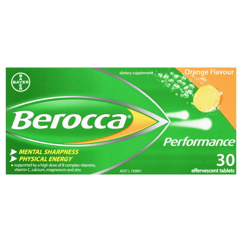Berocca Performance Orange 30 Tablets - Vital Pharmacy Supplies