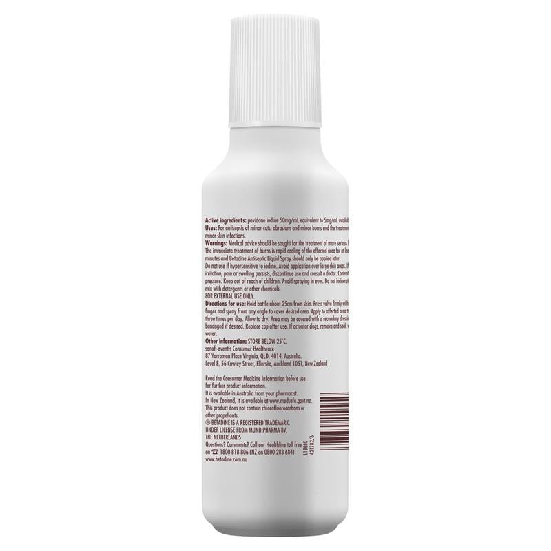 Betadine Antiseptic Liquid Spray 75mL - Vital Pharmacy Supplies