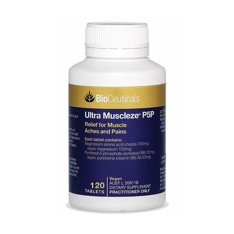 BioCeuticals Ultra Muscleze P5P 120 Tablets - Vital Pharmacy Supplies