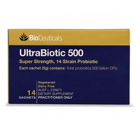 BioCeuticals UltraBiotic 500 14 Sachets - Vital Pharmacy Supplies