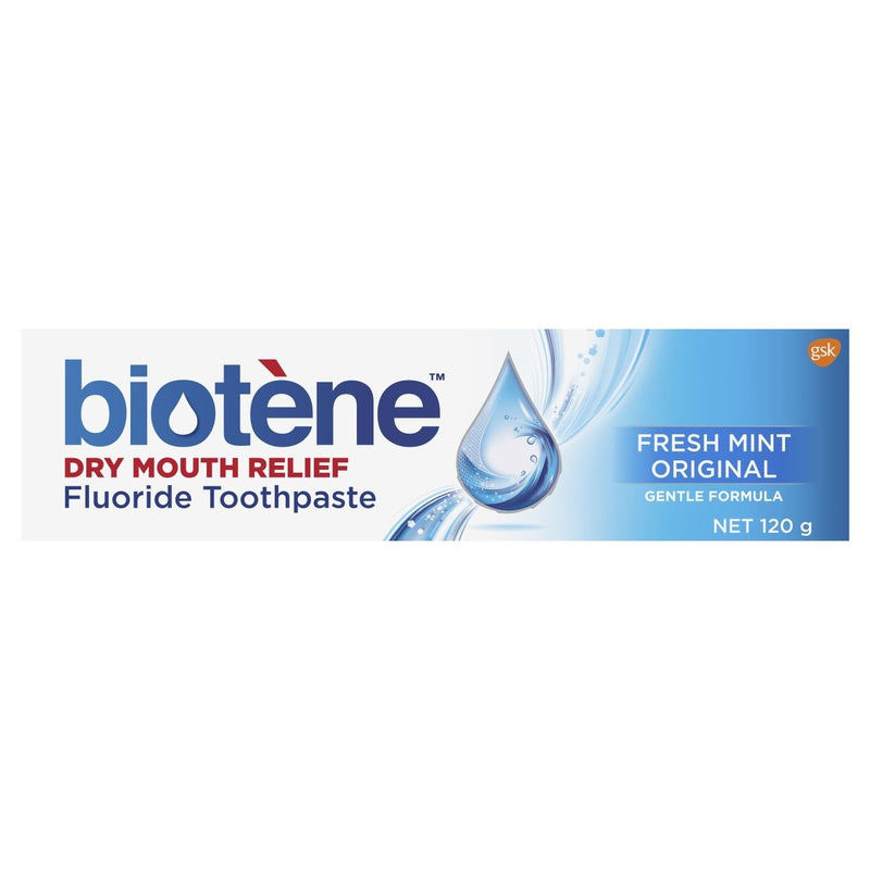 Biotene Dry Mouth Relief Fluoride Toothpaste Fresh Mint Original 120g - Vital Pharmacy Supplies