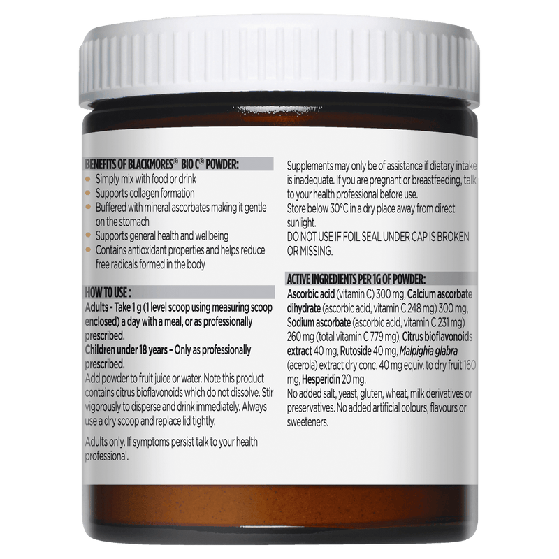 Blackmores Bio C Powder 125g - Vital Pharmacy Supplies