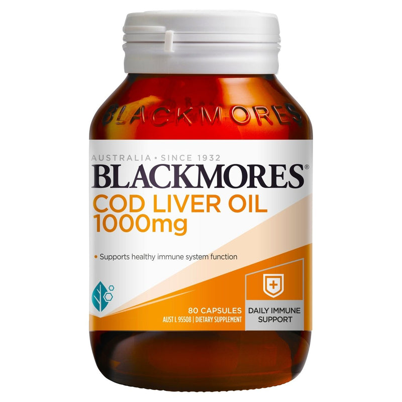 Blackmores Cod Liver Oil 1000mg 80 Capsules - Vital Pharmacy Supplies