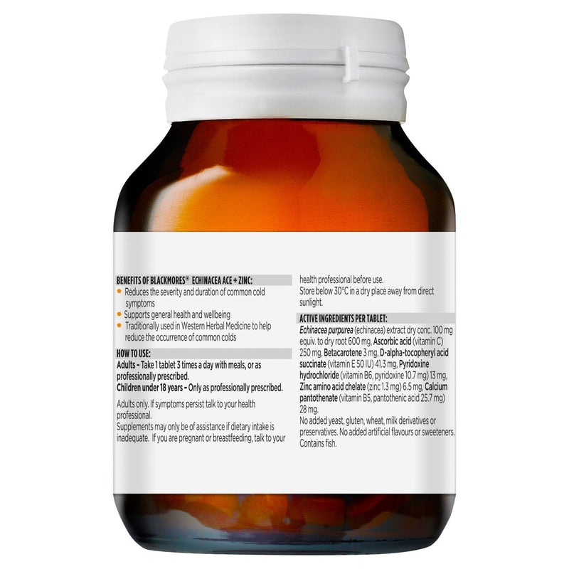 Blackmores Echinacea ACE + Zinc 60 Tablets - Vital Pharmacy Supplies