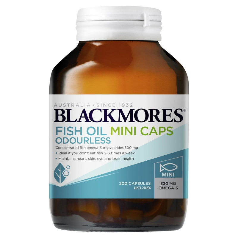 Blackmores Fish Oil Mini Caps 200 Capsules - Vital Pharmacy Supplies
