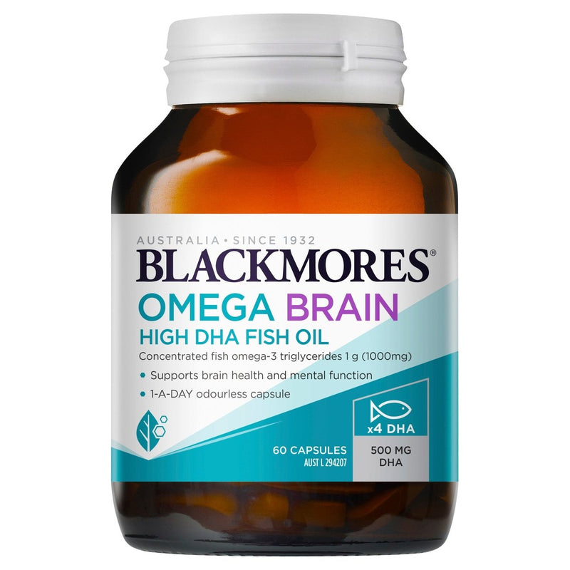 Blackmores Omega Brain High DHA Fish Oil 60 Capsules - Vital Pharmacy Supplies