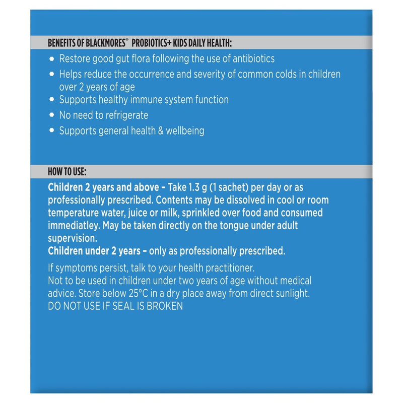 Blackmores Probiotics + Kids Daily Health 30 Pack - Vital Pharmacy Supplies
