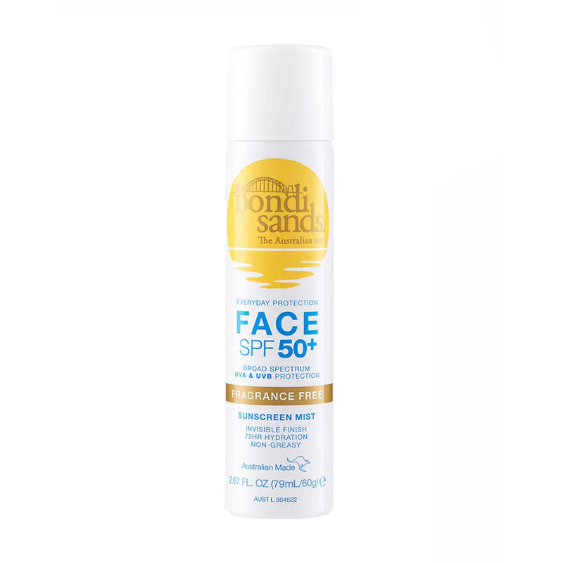 Bondi Sands Fragrance Free Face Sunscreen Mist SPF50+ 60g - Vital Pharmacy Supplies