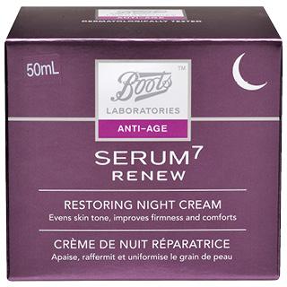 Boots Laboratories Serum 7 Renew Restoring Night Cream 50mL - Vital Pharmacy Supplies