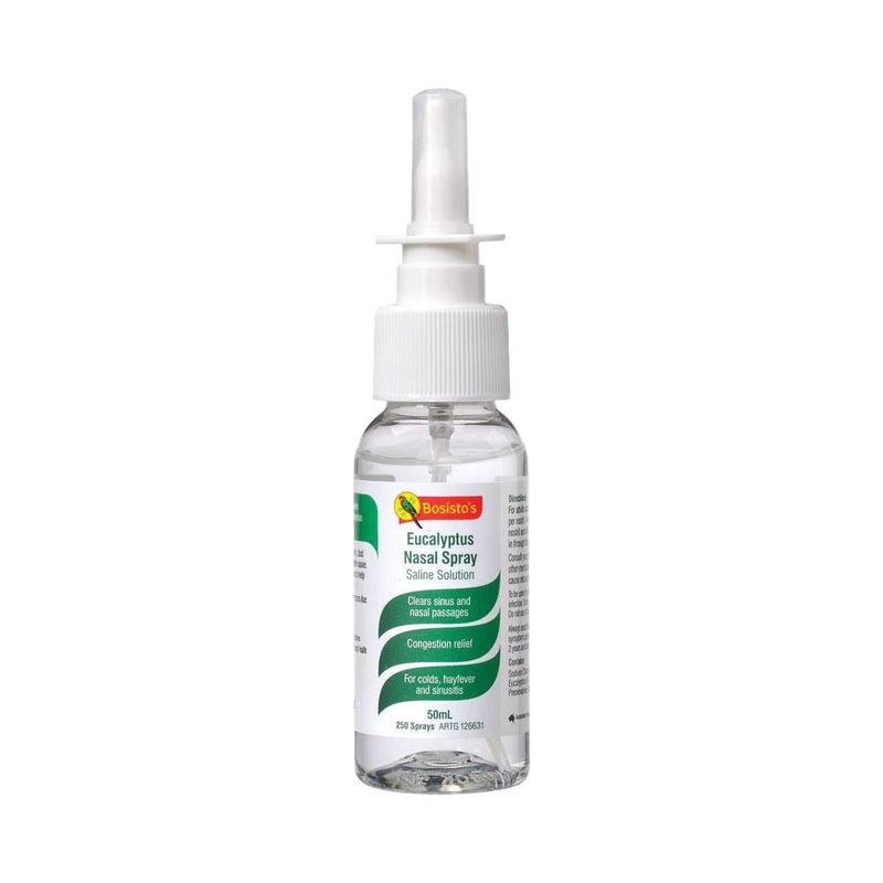 Bosisto's Eucalyptus Saline Nasal Spray 50mL - Vital Pharmacy Supplies