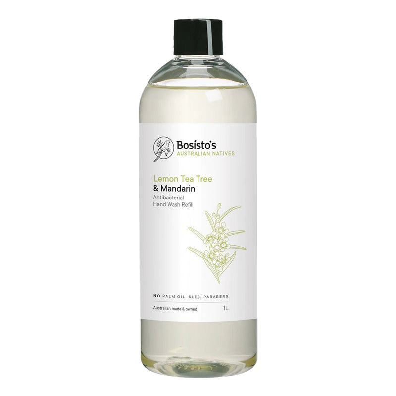Bosisto's Lemon Tea Tree & Mandarin Antibacterial Hand Wash Refill 1L