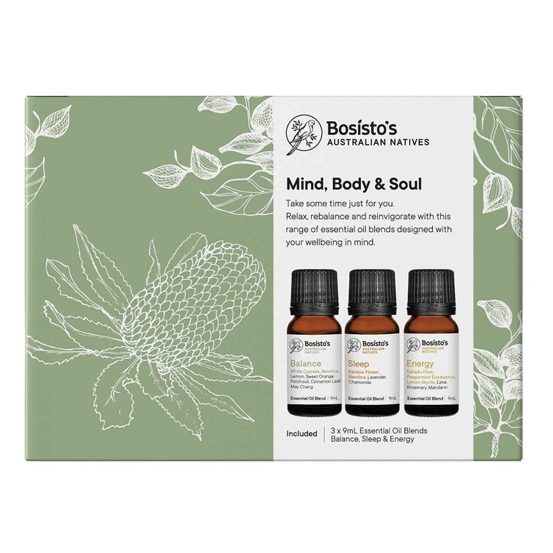 Bosisto's Mind, Body & Soul Essential Oil Gift Pack