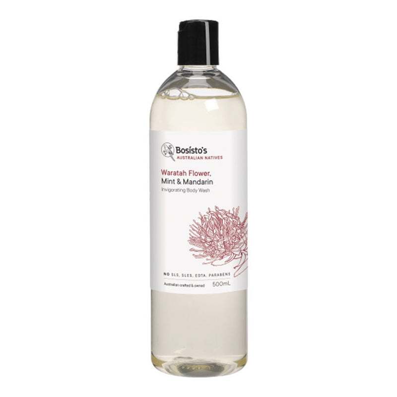 Bosisto's Waratah Flower, Mint & Mandarin Invigorating Body Wash 500mL - Vital Pharmacy Supplies