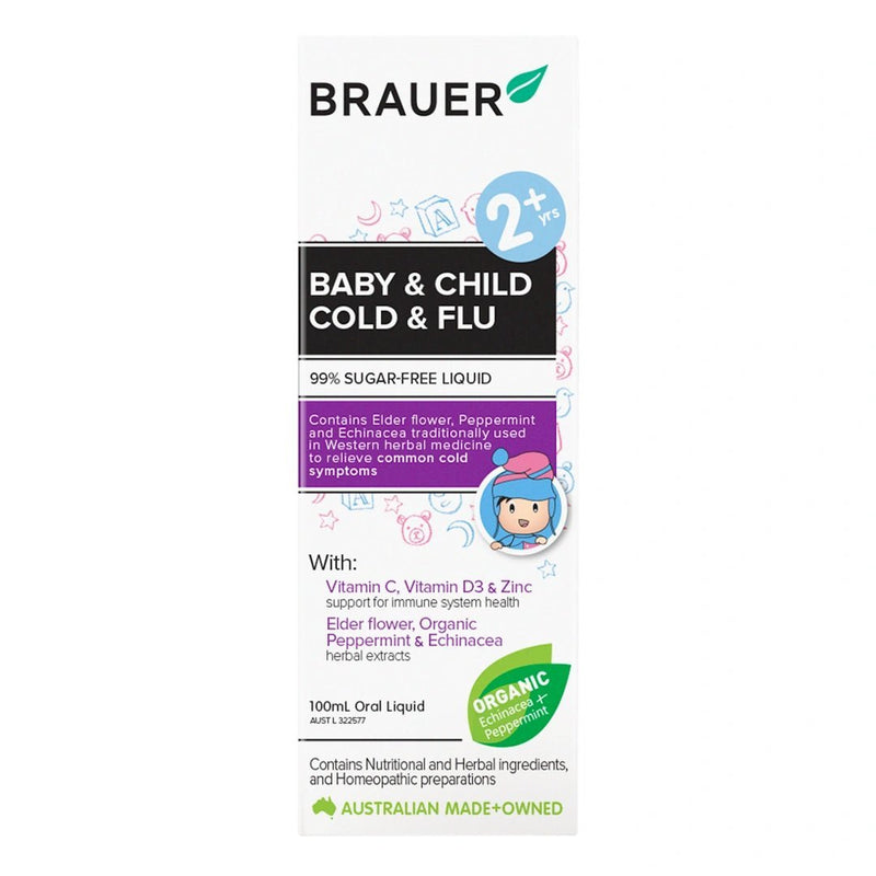 Brauer Baby & Child Cold & Flu Oral Liquid 100mL - Vital Pharmacy Supplies