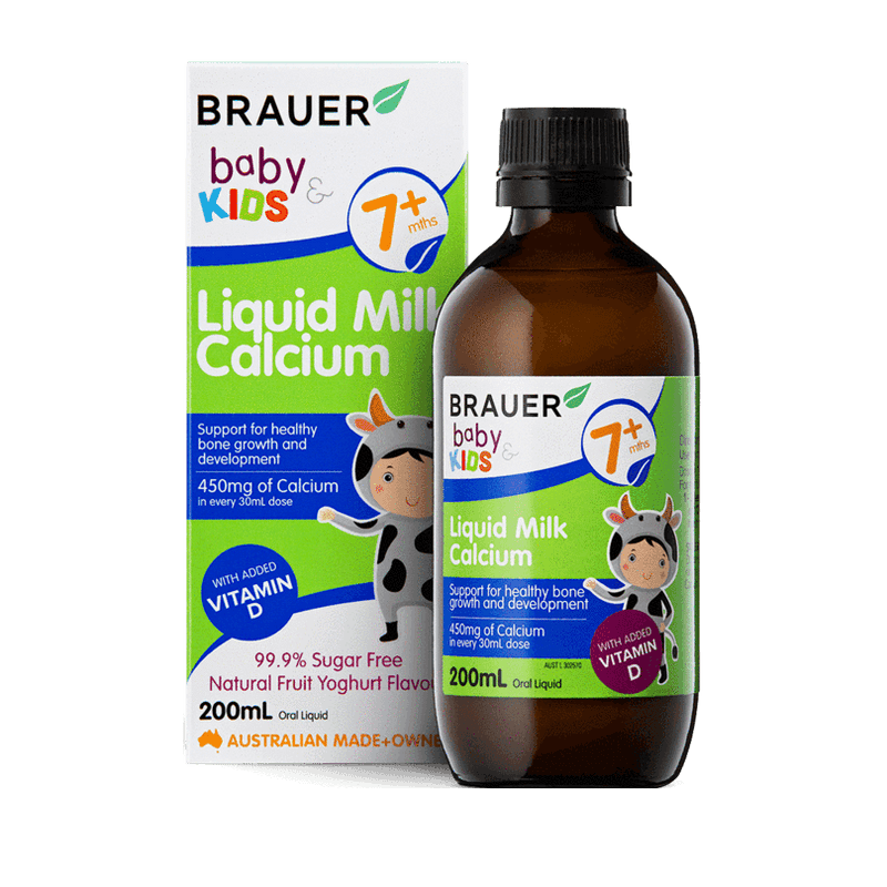 Brauer Baby & Kids Liquid Milk Calcium 200mL - Vital Pharmacy Supplies
