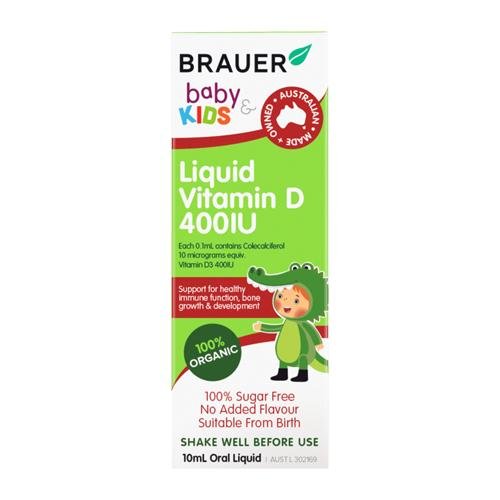 Brauer Baby & Kids Liquid Vitamin D 400IU 100mL - Vital Pharmacy Supplies