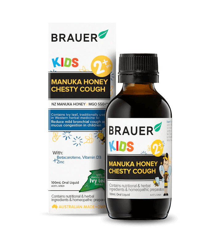 Brauer Kids Manuka Honey Chesty Cough 100mL - Vital Pharmacy Supplies