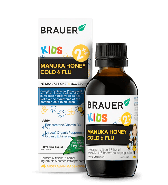 Brauer Kids Manuka Honey Cold & Flu 100mL - Vital Pharmacy Supplies