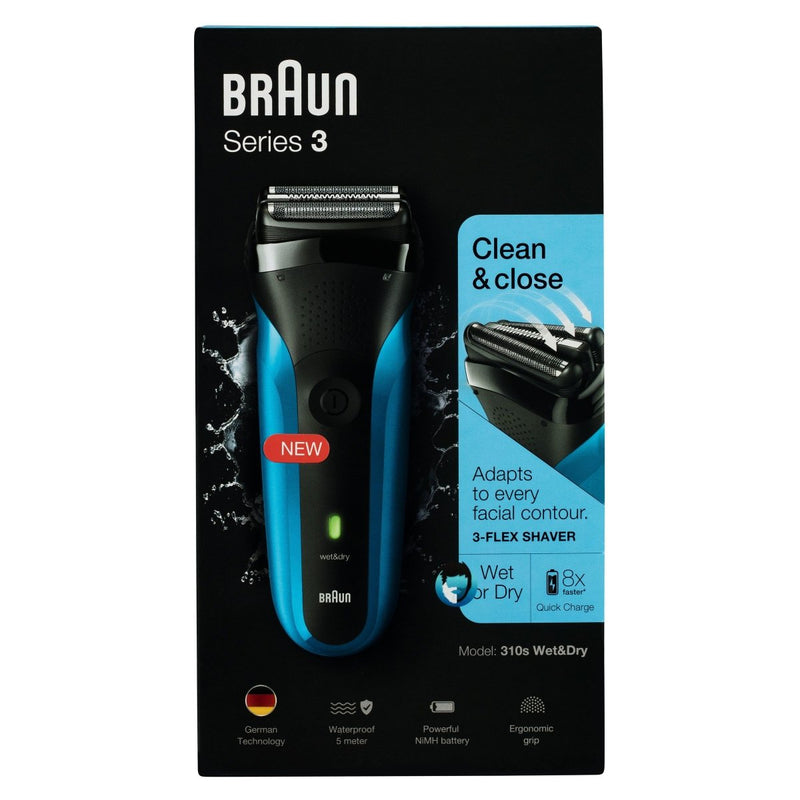 BRAUN Series 3 310s Rechargeable Wet&Dry Electric Shaver - Vital Pharmacy Supplies