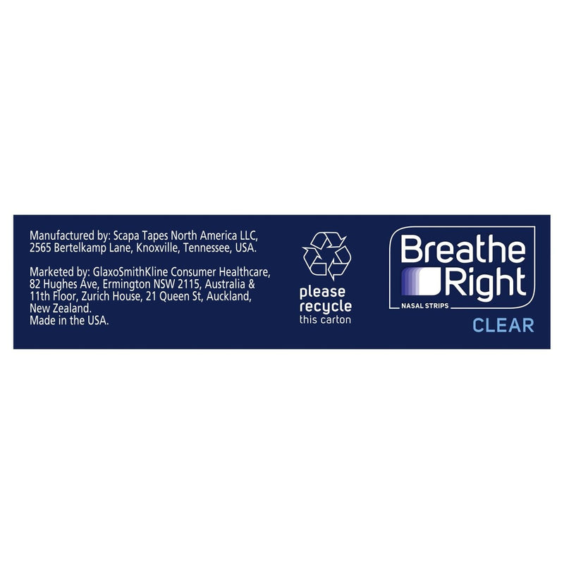 Breathe Right Clear Small/Medium Nasal Strips 30 Strips - Vital Pharmacy Supplies