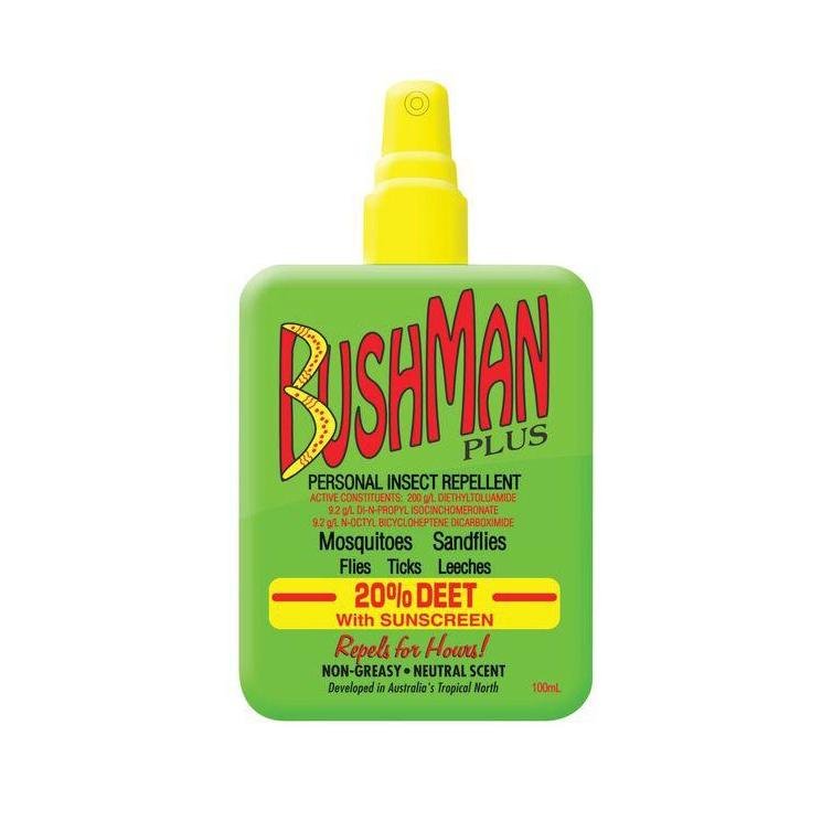 Bushman PLUS Repellent with Sunscreen Pump Spray 100mL - Vital Pharmacy Supplies