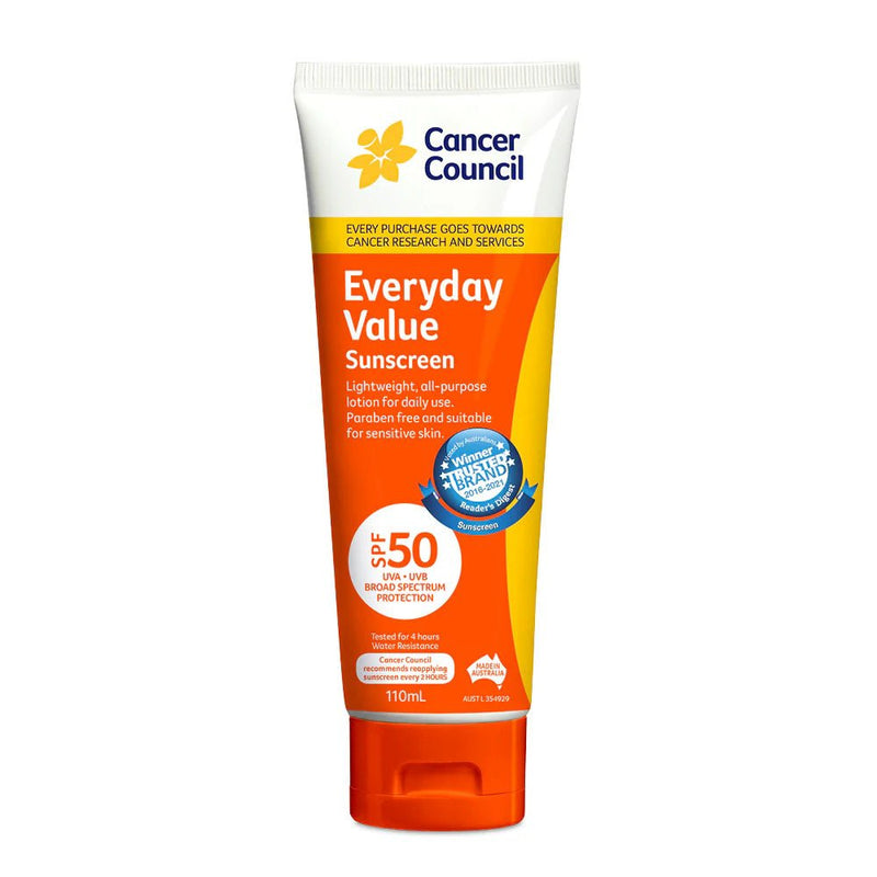Cancer Council Everyday Value Sunscreen SPF50 110mL - Vital Pharmacy Supplies