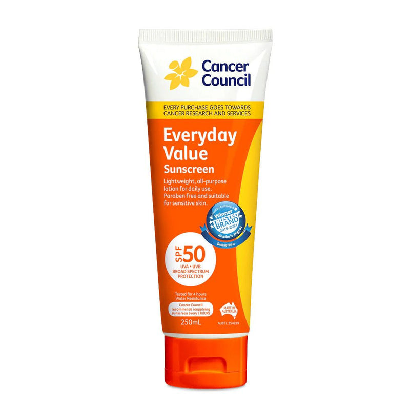 Cancer Council Everyday Value Sunscreen SPF50 250mL - Vital Pharmacy Supplies