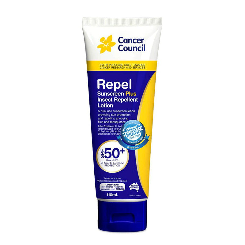 Cancer Council Insect Repellent Sunscreen SPF50+ 110mL - Vital Pharmacy Supplies