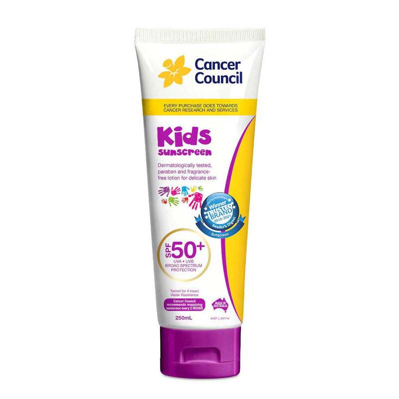 Cancer Council Kids Sunscreen SPF50+ 250mL - Vital Pharmacy Supplies