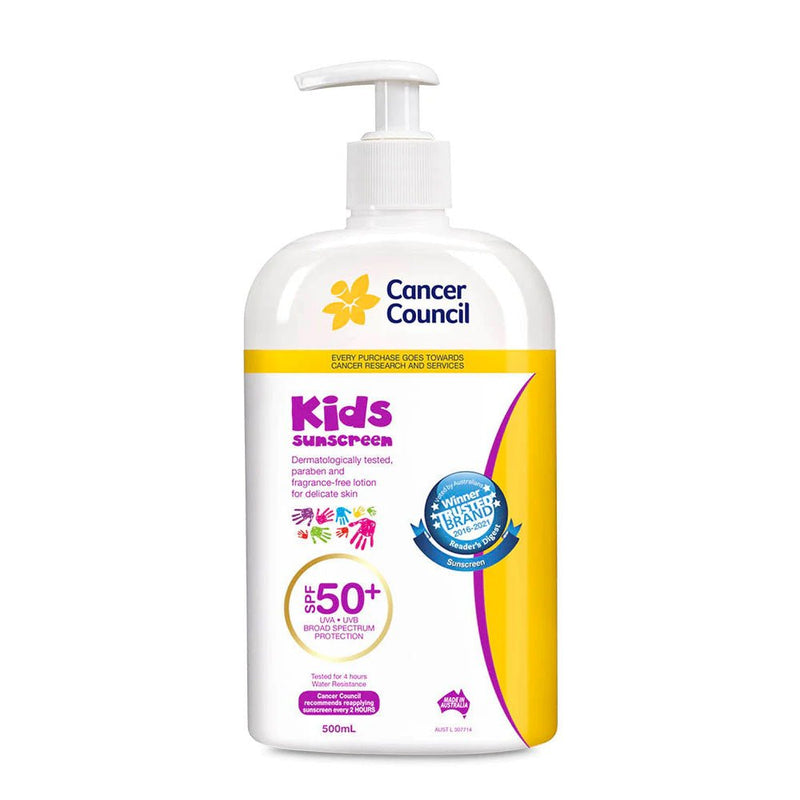 Cancer Council Kids Sunscreen SPF50+ 500mL - Vital Pharmacy Supplies