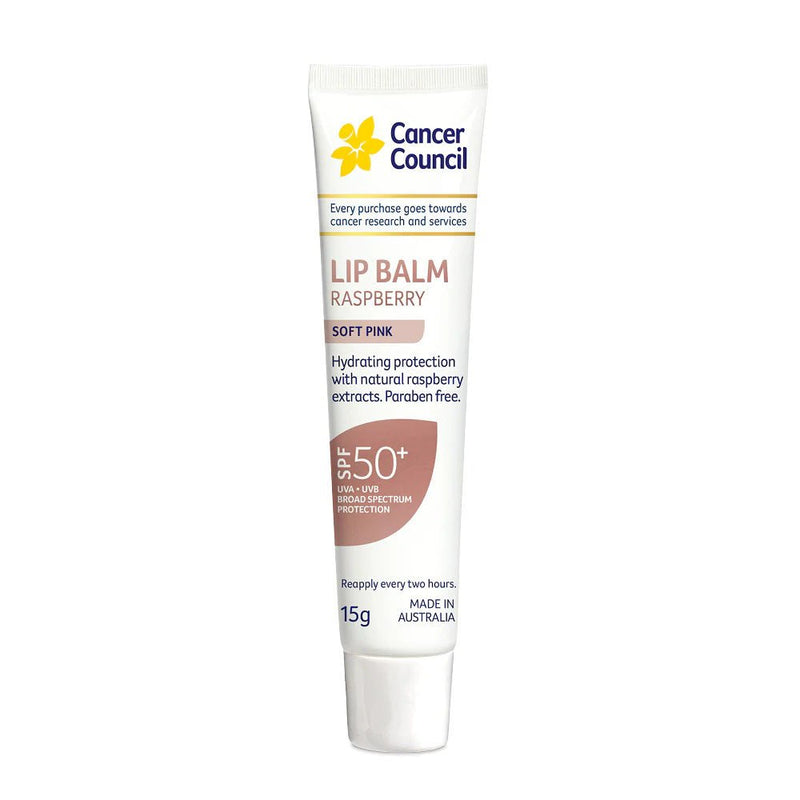 Cancer Council Raspberry Lip Balm SPF50+ 15g - Vital Pharmacy Supplies