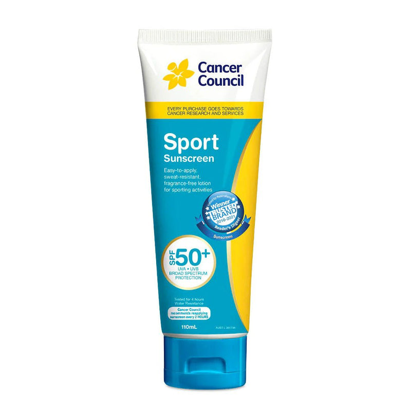 Cancer Council Sport Sunscreen SPF50+ 110mL - Vital Pharmacy Supplies