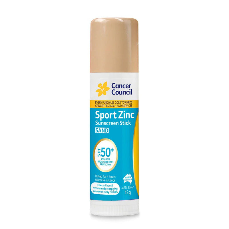 Cancer Council Sport Zinc Stick SPF50+ 12g - Vital Pharmacy Supplies